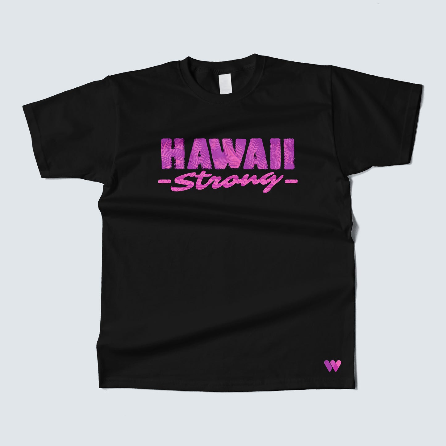 Hawaii Strong Text - Black t-shirt