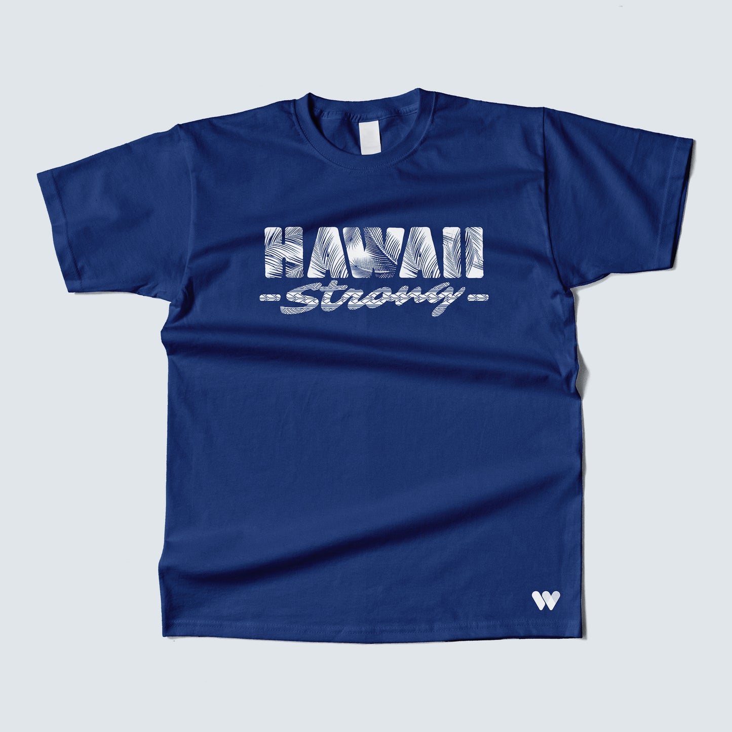 Hawaii Strong Text - Blue t-shirt