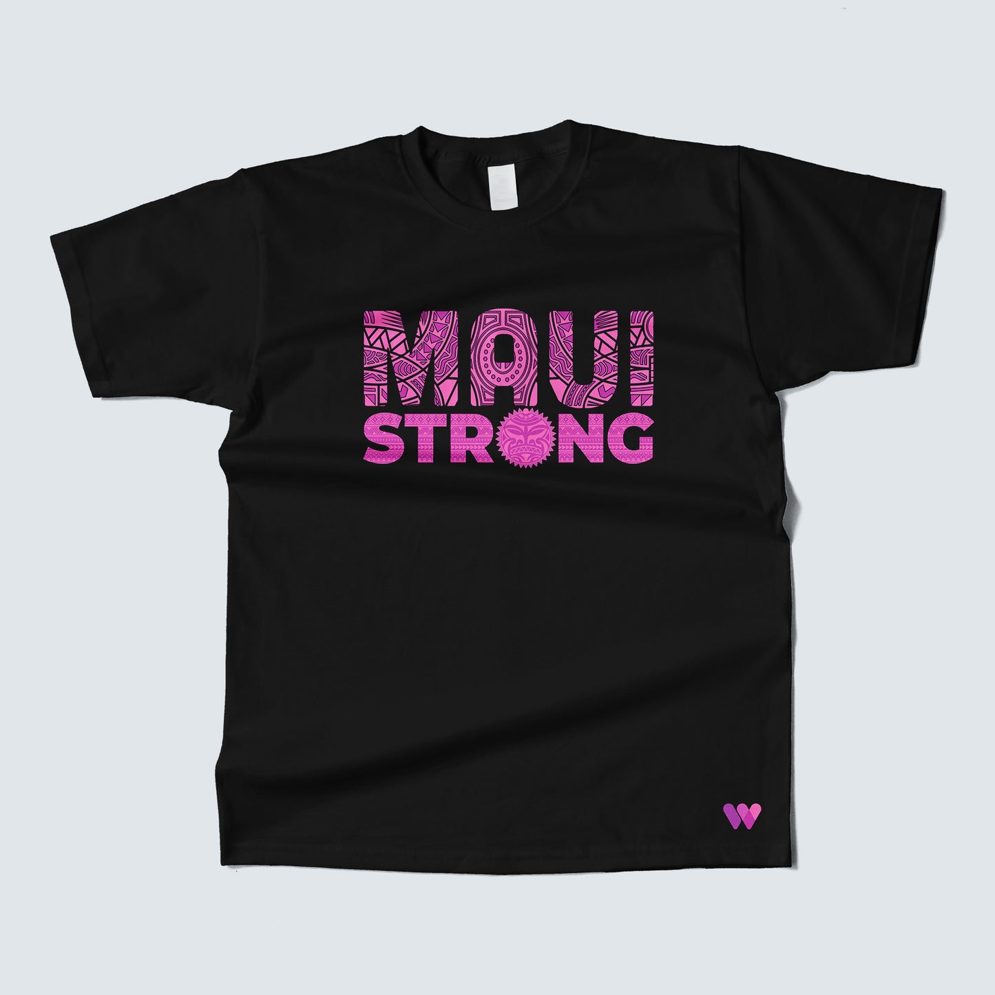 Maui Strong Text - Black t-shirt
