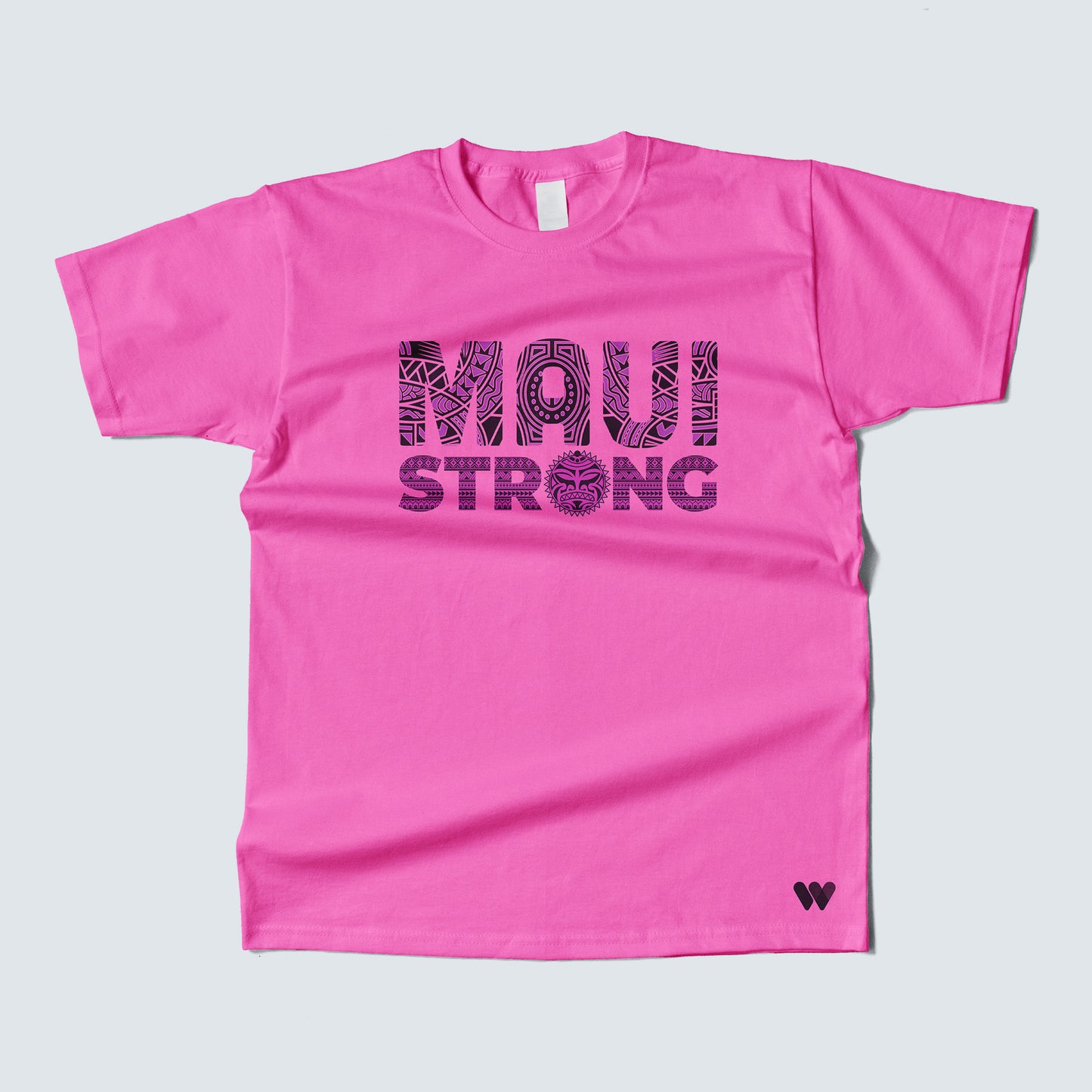Maui Strong Text - Pink t-shirt