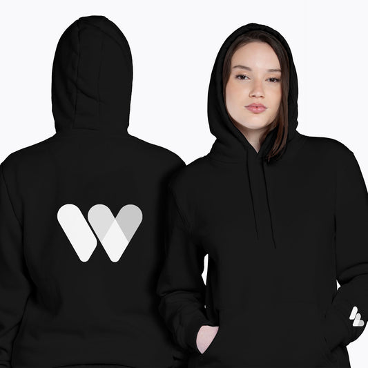 Black Hoodie | White Logo